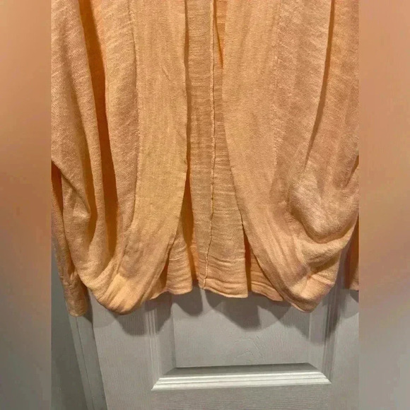 Banana Republic Hi Lo Cocoon Cardigan Perfect Peach Cotton Long Sleeve Size S - Picture 5 of 13